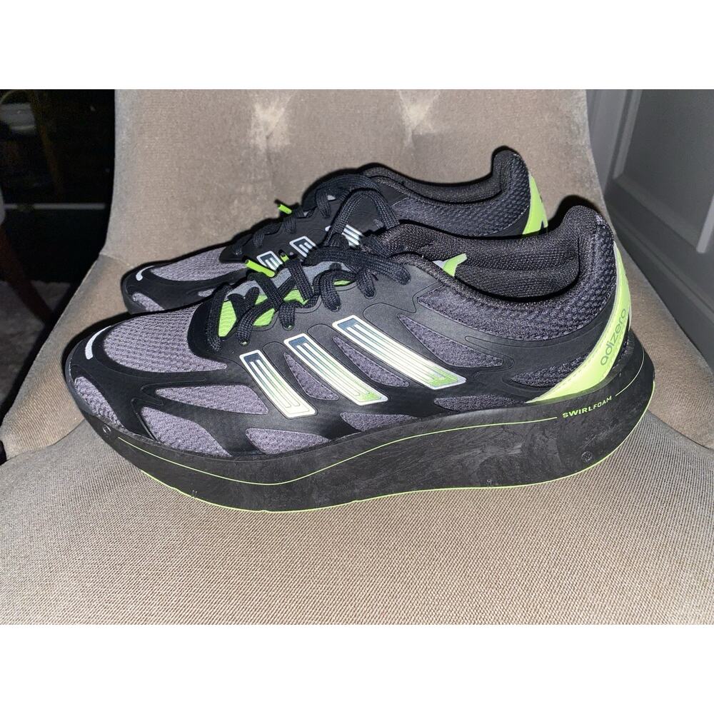 NEW Adidas Adizero Aruku Running Black Signal Green JQ8207 Mens Size 9.5
